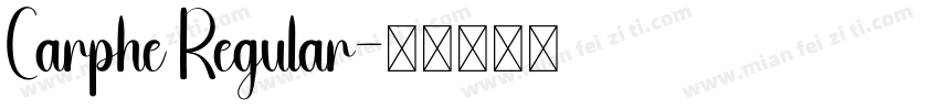 Carphe Regular字体转换